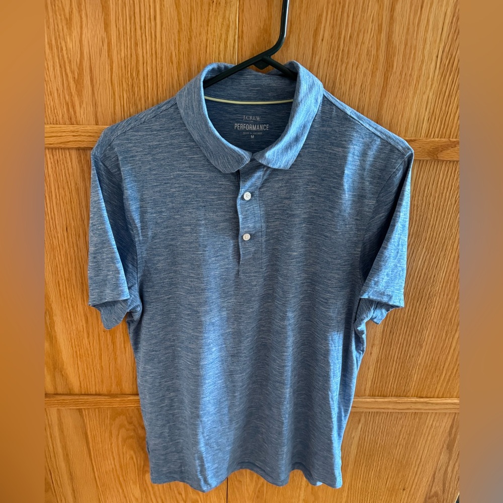 J. Crew Performance polo shirt in azure white
